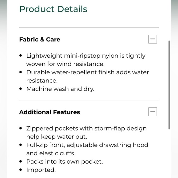 L.L. Bean | Women's Packable Casco Bay Windbreaker Size Medium - Picture 2 of 7